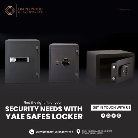 Buy Elegant Yale Safes Locker which is smart and extremely convenient solution to keep your valuables safe. Hurry up! Visit our store . Get in Touch with us. #playwoodhardware #plywoodhardwarestore #YaleSafesLocker #safeslocker Safe Lockers, Play Wood, Seven Hills, Hardware Store, Plywood, Lockers