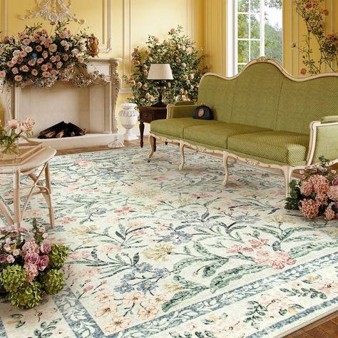 Playroom Green, Boho Living Room Rugs, Rugs 8x10, Nursery Carpet, Modern Parisian, Side Chick, Green Dining Room, Office Dining Room, Vintage Bedroom