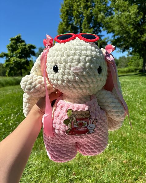 ☀️ Summer Bunny ☀️ This is a little appreciation post for this adorable bunny that my beautiful bestie @okcraftybakes made 💕 She is the most talented, lovely, creative crocheter & friend that I’ve ever met & this bunny is so adorable, I just had to share it with you 🫶🏻 If you can, go give her a follow! She has some cute plushies on her page & there are some currently in her shop, including this bunny 💓 I was so honored that she used my bunny pattern for this adorable plush, you can ju...