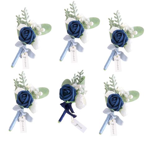 PRICES MAY VARY. Boutonieres Size: 2.7x4.5 inch(LxH); Diameter of the rose bud:1.5 inch. Come with 6 pins. Great Value: These elaborately crafted boutonnieres is friendly-budget, perfect for the groom and groomsman in the wedding. They are a Finishing Touch for men's whole outfit. Variety of Uses: Perfect for your DIY project, such as table centerpieces, wedding bouquets, boutonnieres, corage, wreaths, aisle, arch, or any other flower decoration at your wedding, party, bridal shower or home deco Navy Blue Boutonniere, Aisle Arch, Blue Boutonniere, Boutonnieres Prom, Formal Dinner Party, Groomsmen Boutonniere, Wedding Boutonniere, Centerpieces Wedding, Artificial Flowers Wedding