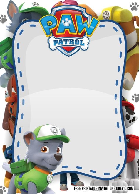 FREE Paw Patrol Invitation Templates | FREE Printable Baby Shower Invitations Templates Paw Patrol Party Invitations, Baby Shower Invitations Templates, Paw Patrol Invitation, Paw Patrol Party Favors, Paw Patrol Theme, Simple Invitations, Paw Patrol Birthday Decorations, Paw Patrol Stickers, Paw Patrol Birthday Theme