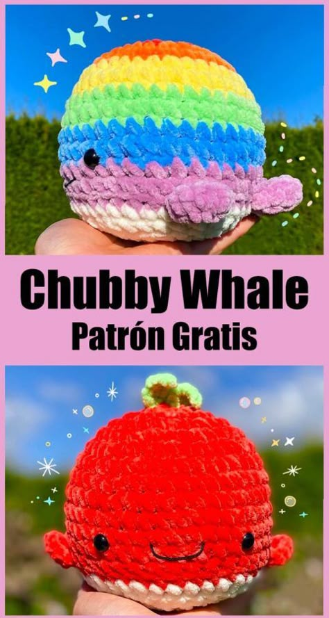 Ballena Gordita Amigurumi Patrón gratis - Lovelycraft Projek Mengait, Whale Amigurumi, Monster Slippers, Friendly Monster, Chunky Yarn Crochet, Crochet Whale, Crochet Plushies, Crochet Animals Free Patterns, Crochet Amigurumi Free Patterns