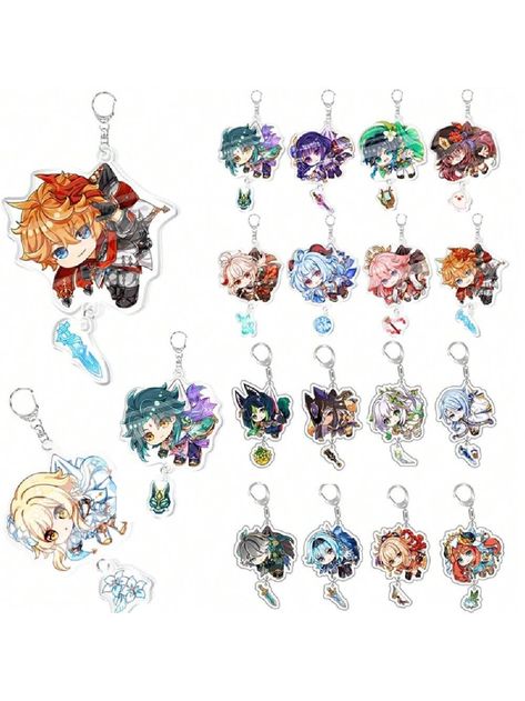 Game  Keychain Anime Cartoon Cosplay Keychains With Pendant Metal Car Key Chain Key Ring Men Women Baby Jewelry GiftI discovered amazing products on SHEIN.com, come check them out! Anime Chibi Keychain, Anime Keychains, Game Keychain, Cartoon Cosplay, Ring Men, Baby Jewelry, Cute Keychain, Anime Cartoon, Car Keychain