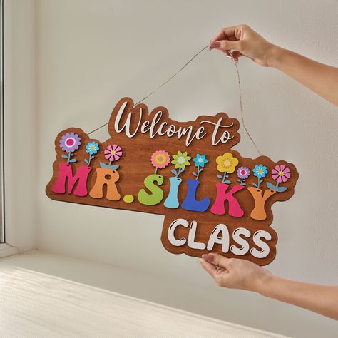 🍎✨ Show your appreciation with a personalized teacher door sign! A thoughtful gift that adds a special touch to their classroom. Perfect for teacher appreciation. 🎁📚 #teachergifts #classroomdecor #teacherappreciation #theluxgift #backtoschool #colorfuldecor Teacher Door Sign, Teacher Door Signs, Teacher Door, Teacher Doors, Door Sign, Door Signs, Colorful Decor, Teacher Appreciation, Classroom Decor