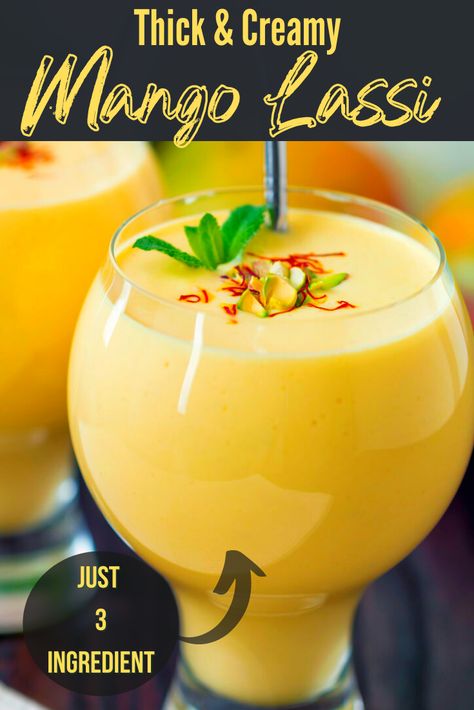 Easy restaurant style mango lassi is a refreshing, creamy drink. It is one of the most popular drinks that you can find at nearly any Indian restaurant. Our recipe gives you an easy way to make this tasty mango flavored beverage any time you want. Soft Drinks Recipes, Mango Lassi Recipes, Mango Desserts, Lassi Recipe, Lassi Recipes, Mango Lassi, Resep Diet, Summer Drink Recipes, Tastemade Recipes