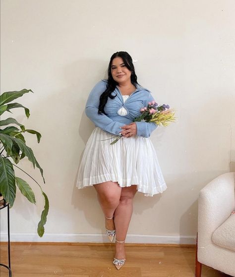 Plus size dress outfits for Spring Plus Size Soft Girl Aesthetic, Modest Outfits Plus Size, Plus Size Modest Outfits, Chubby Girl Outfits, Outfits For Spring, Girly Girl Outfits, Cute Modest Outfits, Outfits Modest, One Friend