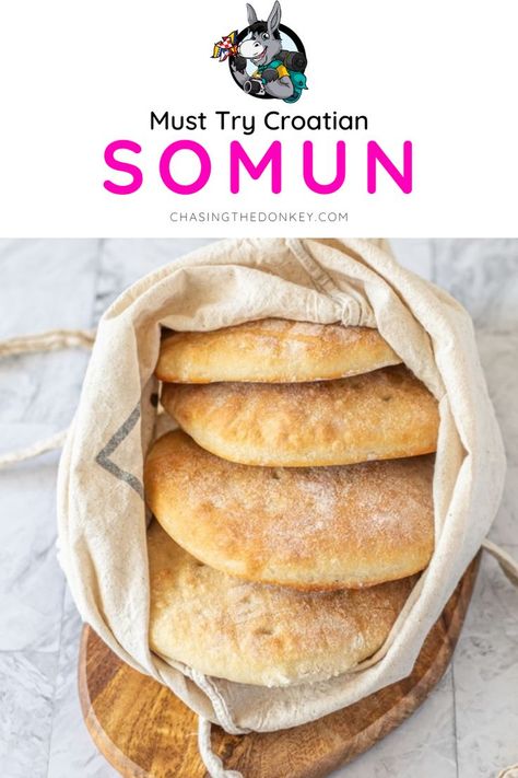 Somun Bread Recipe, Cevapi Bread Recipe, Serbian Bread Recipes, Croatian Bread Recipes, Cevapi Recipe Croatian, Lepinja Bread Recipes, Somun Bread, Croatian Bread, Serbian Bread