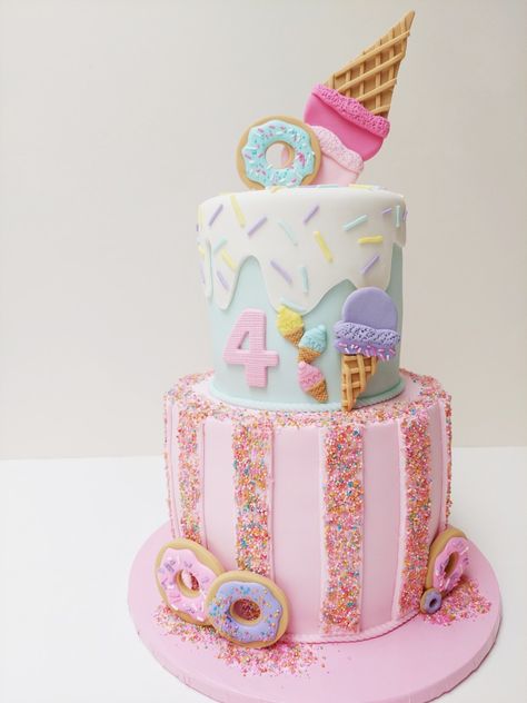 Four Ever Sweet Birthday Party Cake, Three Is So Sweet Birthday Cake, Sweet Birthday Cake Ideas, 3 Scoops Of Fun Birthday Cake, Sweet One Cake Ideas, Four Ever Sweet Birthday Cake, 2 Sweet Birthday Cake, Sweet One Birthday Cake, Two Sweet Birthday Cake