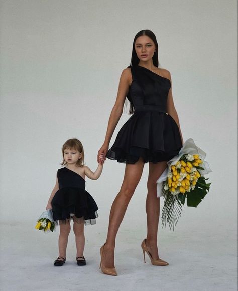 Mother Daughter Birthday Photoshoot, Mom And Daughter Birthday Photo Shoot, Mommy Daughter Photoshoot Ideas, Mommy And Kids Photoshoot, Mother Daughter Photoshoot Ideas, Mom Daughter Photoshoot, Satin Dress One Shoulder, Mom And Daughter Photoshoot, Mother And Daughter Photoshoot