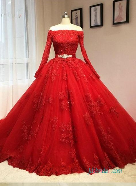 Short Wedding Dress Vintage, Red Wedding Gowns, Pretty Quinceanera Dresses, Red Ball, Wedding Gowns Vintage, New Wedding Dresses, Prom Dresses Ball Gown, Short Wedding Dress, Ball Gowns Wedding