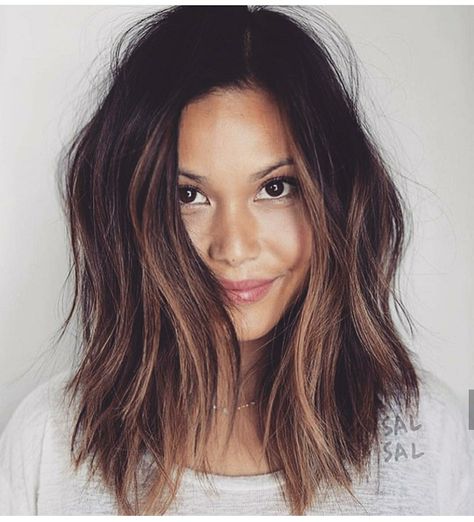 Hair 2018, Effortless Hairstyles, Medium Length Hair Cuts, Brunette Hair, Great Hair, Hairstyles Haircuts, Ombre Hair, Brown Eyes, Balayage Hair