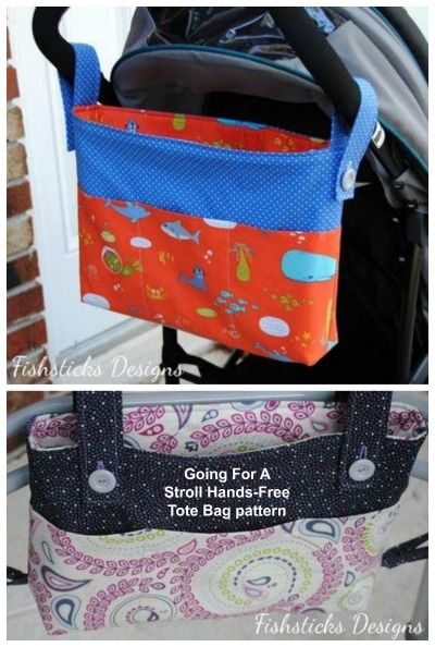 Sewing pattern for a stroller or walking frame tote bag. This handy bag to sew can be hung from the handles of a stroller, or a wheelchair or from a walking frame. Great gift idea to sew. Walker frame bag to sew. Wheelchair bag sewing pattern. Walking frame bag sewing pattern. #SewABag #BagSewingPattern #SewAToteBag #ToteBagPattern Fabric Shoe Organizer Diy, Wheel Chair Caddy Pattern Free, Walker Organizer Free Pattern, Wheelchair Bags Pattern Free, Wheel Chair Bags Pattern Free, Walker Bag Tutorial, Stroller Bag Pattern, Stroller Caddy Diy Sewing Patterns, Diaper Bag Sewing Pattern