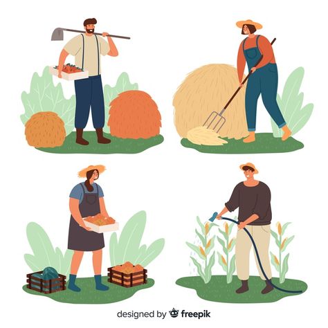 Agriculture Illustration, Farming Illustration, Eco Illustration, Eco Farming, Farm Illustration, Doodle Characters, Motion Graphics Design, People Illustration, Graphic Editing