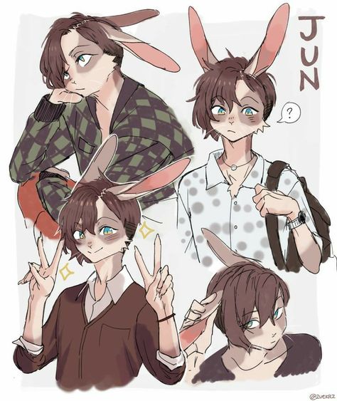 Rabbit Oc, Anime Femboy, Bunny Oc, Draw Ideas, Arte Fantasy, Bunny Ears, Character Ideas, 영감을 주는 캐릭터, Creature Art