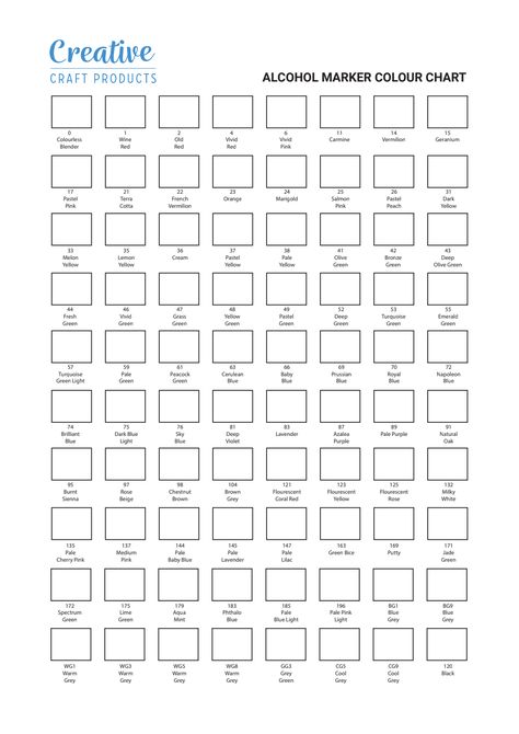 CCP Alcohol Marker Chart.pdf Touch Markers Color Chart, Touch Alcohol Markers, Journal Key, Paper Squishy, Markers Drawing Ideas, Ohuhu Markers, Bullet Journal Key, Color Test, Christmas Card Crafts
