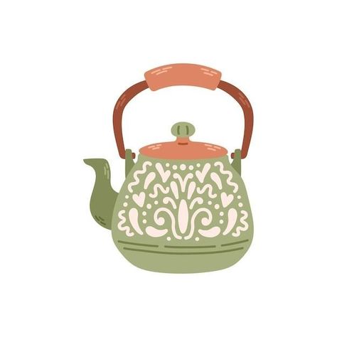 Teabag Illustration, Cup Of Tea Illustration, Tea Pot Illustration, Background For Website, Teapot Illustration, Tea Vector, Website Animation, Tea Branding, Cup Illustration