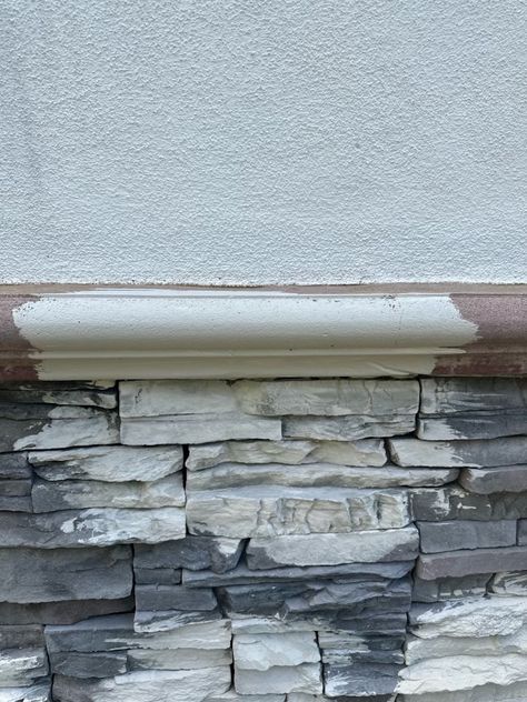 Stone Exterior Houses, Taupe Paint, Brick Fireplace Makeover, Stone Exterior, Masonry Paint, California Coastline, Becki Owens, Lime Paint, Exterior Stone