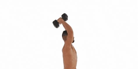 Dumbbell Overhead Triceps Extension Triceps Extension, Arm Exercise, Arm Workout