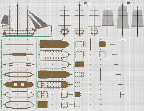 warship Sail Test by ColtCoyote Minecraft Lighthouse, Minecraft Building Blueprints, Construction Minecraft, Minecraft Houses Blueprints, Minecraft Structures, Bangunan Minecraft, Minecraft Castle, Minecraft Medieval, Minecraft City