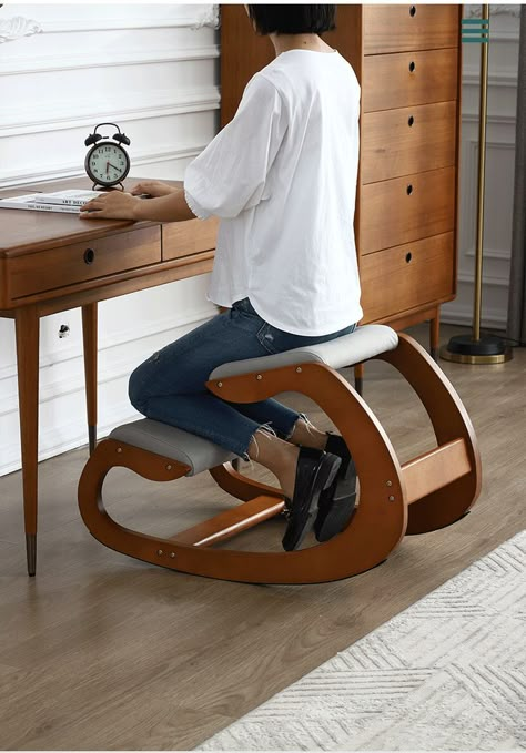 Do you like the posture correction chair? Then build it yourself! Just Click the Link, Get Access to the World's Largest of Woodworking plans with Step-By-Step Blueprints and Start building your masterpices! woodworking shop projects | beginner woodworking projects | woodworking projects that sells |easy woodworking projects | woodworking furniture plans | diy projects | woodworking projects |woodworking plans | woodworking techniques | diy | woodworking | woodworking tools Kneeling Chair, Diy Furniture Decor, Woodworking Furniture Plans, Smart Furniture, Posture Correction, Creative Furniture, Woodworking Furniture, Ergonomic Chair, Furniture Inspiration