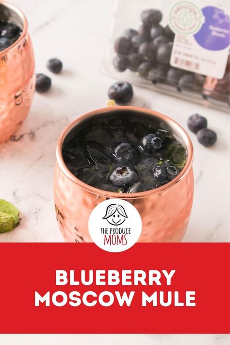 Blueberry Moscow Mule Moscule Mule Recipe, Moscule Mule, Blueberry Mule, Blueberry Moscow Mule, Healthy Easter Snacks, Blueberry Vodka, Boozy Milkshake, Moscow Mule Recipe, Mule Recipe