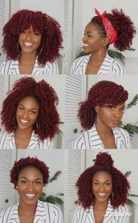 Unique and Stylish Afro Hair Ideas Burgundy Crochet Hairstyles, Crotchet Hairstyles Black Women, Nubian Twists, Cornrows Natural Hair, Hair Threading, Natural Braided Hairstyles, Black Hair Updo Hairstyles, Crochet Hairstyles, Curly Crochet Hair Styles