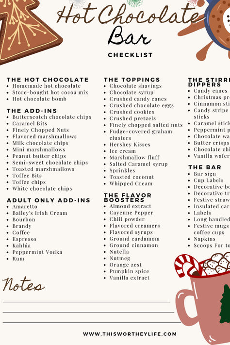 Hot Cocoa Bar Alcohol, Boozy Hot Cocoa Bar, Christmas Wedding Hot Chocolate Bar, Cute Hot Cocoa Bar, Small Hot Cocoa Bar Ideas, Hot Chocolate Bar Ideas Diy, Hot Cocoa Bar Ideas Christmas Diy, Polar Express Hot Cocoa Bar, Vintage Hot Cocoa Bar