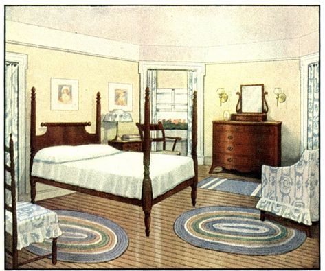 12 examples of classic bedroom decor from the early 1900s 1900s Bedroom, 1920 Bedroom, 1930s Bedroom, 1920s Bedroom, 1920 Home, Classic Bedroom Decor, 1920s Decor, 1900s Home, Bedroom Fireplace