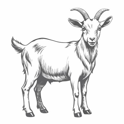 A drawing of a goat with a goat on it | Premium AI-generated vector Goat Drawing, Hidden Tattoos, Procreate Art, A Goat, Free Business Card Mockup, Flyer Maker, Business Card Maker, Poster Maker, Poster Invitation