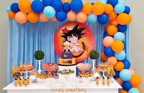 Dragon Ball Z Baby Shower Dragon Ball Z Birthday, Cartoon Happy Birthday, Goku Birthday, Dragon Baby Shower, Dragon Birthday Parties, Ball Birthday Parties, Boy Birthday Party Themes, Baby Elefant, Dragon Birthday