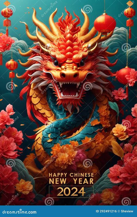 Chinese new year 2024 year of the dragon, red paper cut dragon character,flower and asian elements with craft style on background., Generative AI Chinese Art Design, Dragon Character, Chinese Dragon Art, Chinese New Year 2024, Dragon Chino, Chinese New Year Dragon, Yin Yang Art, Chinese New Year Design, Dragon Artwork Fantasy