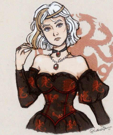 Elaena Targaryen, Daena Targaryen, Targaryen Art, George Rr Martin, Asoiaf Art, Dnd Dragons, Fantasy Dresses, Black Bride, House Targaryen