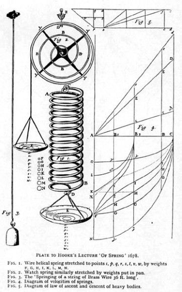 Illustration from Hooke's 1678 treaties "De potentia restitutiva (Of Spring)" Credit: umn.edu/ Structure Of Matter, Robert Hooke, Spring Illustration, Essay Writing Skills, Essay Writing Tips, History Of Science, Print Illustration, Poster Size Prints, Large Picture Frames