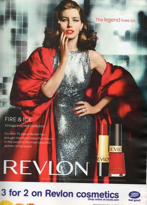 Revlon Fire And Ice, Revlon Cosmetics, Revlon Lip, Ad Ideas, Beauty Advertising, Jessica Biel, Hair Fragrance, Fire And Ice, Jessica Alba