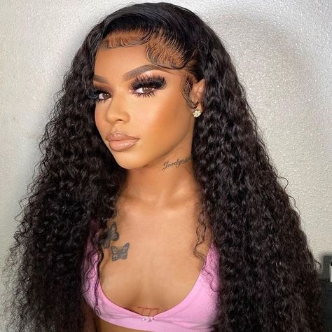 curly lace front wig human hair Curly Lace Frontal, Hd Lace Wigs, Glueless Wig, Curly Lace Front Wigs, Curly Waves, Human Virgin Hair, Lace Closure Wig, Lace Hair, Hair Quality