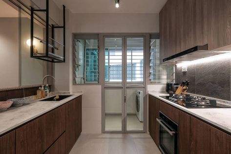 A Bidadari HDB flat gets whipped into shape for a couple | Lookbox Living Hdb Kitchen Ideas Singapore, Hdb 4 Room Bto Singapore Kitchen, 4 Room Hdb Kitchen Design Singapore, Hdb Renovation Singapore, Bto Kitchen Ideas, Woodleigh Glen, Hdb 4 Room Bto Singapore, Hdb Bto Kitchen, Hdb Kitchen Design Singapore