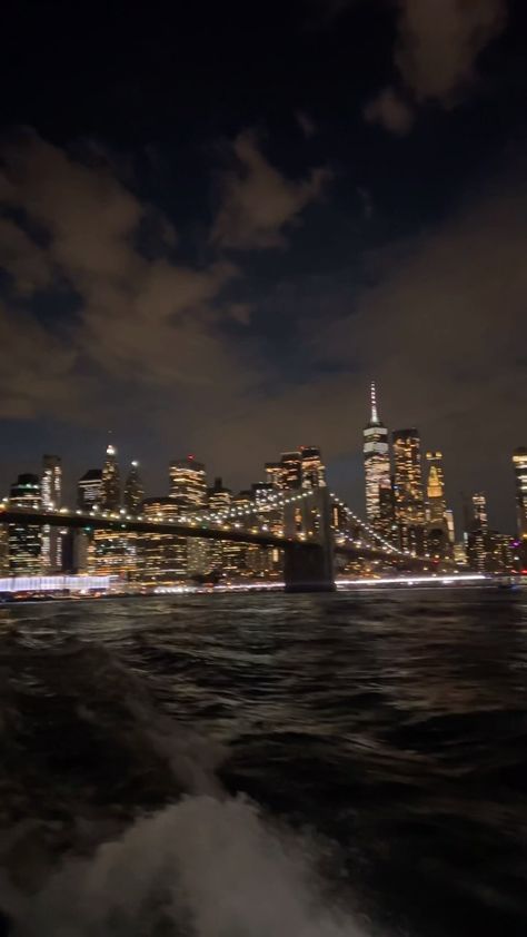 Cy |TRAVEL 🌍 | New York | NYC Ferry at night 😍 - - - #nyc #newyork #newyorkcity #manhattan #manhattanview #cityview #travelnyc #visitnyc #nyctourist | Instagram New York Lights Night, Aleeza Core Aesthetic, New York Night Out, New York Wallpaper Night, Nyc At Night Aesthetic, Nyc Manifestation, New York Night View, New York Places To Visit, Future Life Aesthetic