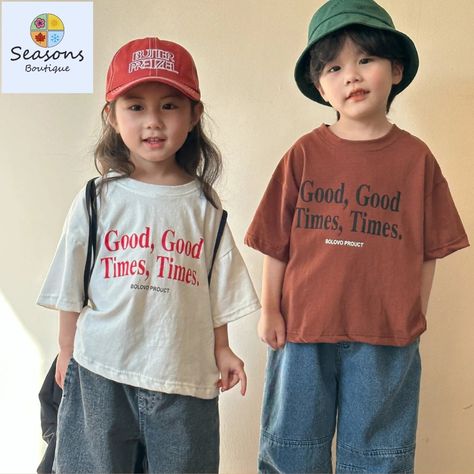 2024 Summer Fashion Loose Girl Children Letter Print/T-shirt Boy Baby Cotton Short Sleeve Tees Kid Casual Tops Toddler Clothes 😍🌸🌼 #toddler #summer #fashion #kidsfashion #kidstop T Shirt Boy, Half Sleeve Tops, Boys Coat, Summer Boy, Toddler Girl Outfits, Kids Shorts, Summer Cotton, Kids' Fashion