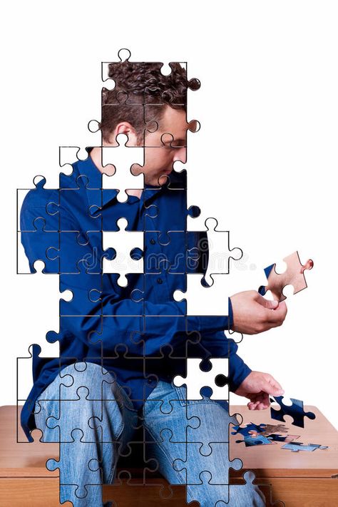 Puzzle Illustration Design, Article Illustration, Puzzle Man, Puzzle Illustration, Puzzle Poster, Puzzle Graphic, Interactive Advertising, Boy Body, Surealism Art