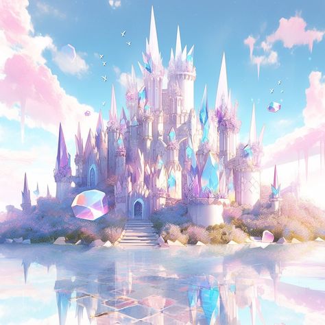 Different kingdoms in the crystal realm 🔮 #11daysofstory hosted by @honeyflower_art #castle #kingdom #ai #aiart #aiartwork #aiartist… | Instagram Crystal Castle Fantasy Art, Castle Fantasy Art, Visionary Architecture, Fantasy Palace, Writing Aesthetics, Vintage Shoot, Kingdom Art, Crystal Kingdom, Dreamy Artwork