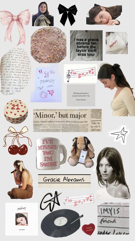 gracie abrams, i miss you im sorry, friend, 21 Im Sorry Friend, Sorry Friend, Phone Wallpaper Collage, Gracie Wallpaper, Aesthetic Phone Wallpaper, Habit Tracker Bullet Journal, Wallpaper Collage, Photo Stickers, Girls Music