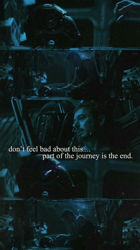 “Part of the journey is the end.” - Tony Stark Avengers Endgame Wallpaper, Endgame Wallpaper, Avengers Fanart, Wallpaper Avengers, Avengers Aesthetic, Superhero Quotes, Avengers Quotes, Avengers Pictures, Robert Downey Jr Iron Man