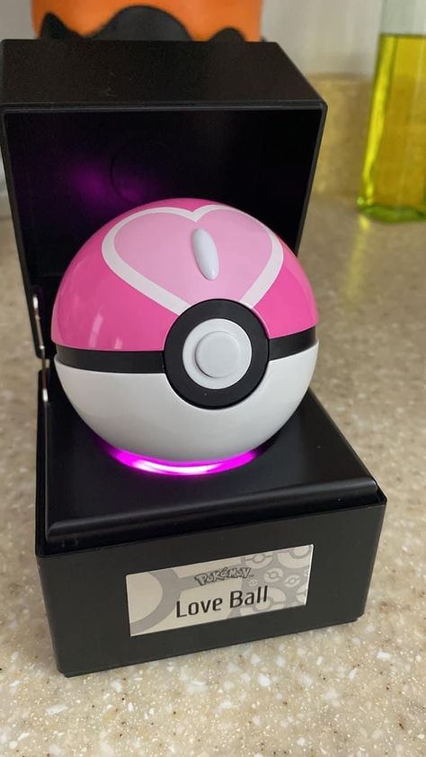 Pokeball Aesthetic, Goth Pokemon, Love Pokeball, Love Ball Pokemon, Heart Pokeball, Pokeball Replica, Comfort Items, Pokemon Aesthetic, Goth Apartment