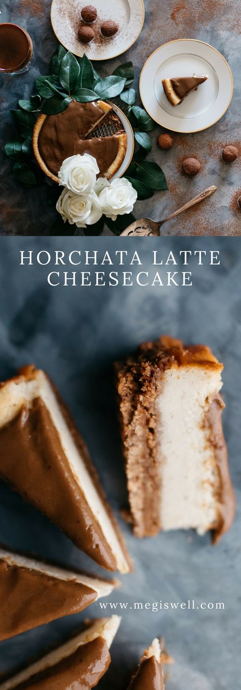 Horchata Cheesecake Recipe, Horchata Desserts, Horchata Cake Recipe, Horchata Cookies, Horchata Cheesecake, Horchata Cake, Authentic Horchata, Horchata Latte, Cheesecake Menu