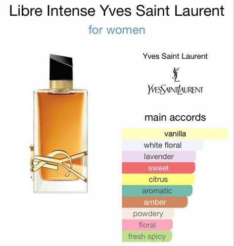 perfume notes Ysl Libre Intense, Libre Intense, Ysl Perfume, Ysl Libre, Rich Luxury, Antique Perfume Bottle, Fragrances Perfume Woman, Perfume Collection Fragrance, Madagascar Vanilla