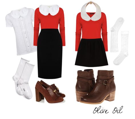 Character Costumes | Color Me Courtney Olive Oyl Costume Diy, Olive Oil Costume Diy, Popeye And Olive Oil Costume Couple, Popeye And Olive Oil Costume, Olive Oil Costume, Popeye And Olive Oil, Olive Oyl Costume, Diy Olive Oil, Carrie Costume