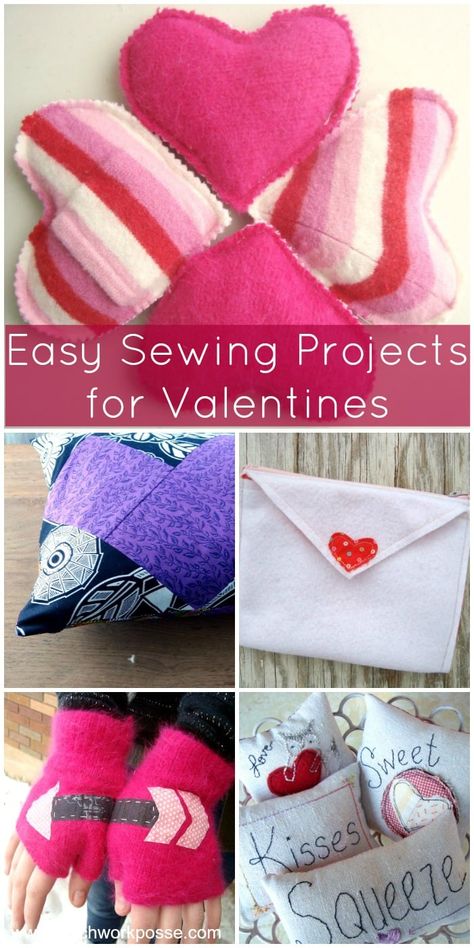 Hand Sewing Projects For Beginners, Easy Hand Sewing Projects, Easy Hand Sewing, Valentine Sewing, Valentine Kids, Sew Crafts, Hand Sewing Projects, Valentines Crafts, Valentine Projects