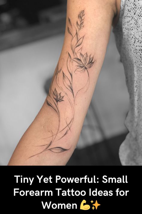 Looking for a subtle yet impactful tattoo? Explore these small forearm tattoo ideas that pack a punch in style and meaning. Perfect for women who want to express themselves with elegant and minimalist ink. Click to find your next powerful piece! #SmallTattoos #ForearmInk #TattooInspo Tato Lengan Bawah, Whimsical Tattoos, Tattoo Hip, Around Arm Tattoo, Wrap Around Tattoo, Feminine Face, Wrap Tattoo, Small Forearm Tattoos, Bat Tattoo