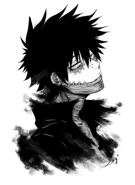 My Hero Academia // BNHA // Dabi An Anime, Hero Academia, A Black, Black And White, Hair, Anime, White, Black