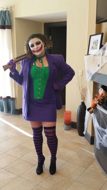 Female joker Joker Costume Girl, Diy Joker Costume, Female Joker Costume, Female Joker, Diy Costumes Women, Joker Costume, Diy Halloween Costumes For Women, Costumes Diy, Halloween Costume Outfits